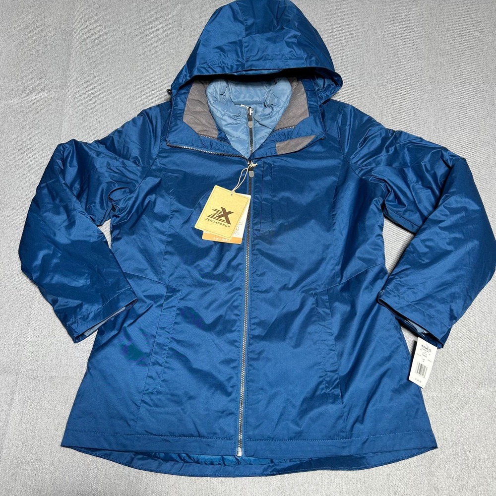 ZeroXposur Women 3-in-1 Systems Jacket XL Space Blue ThermoCloud F94020 NWT